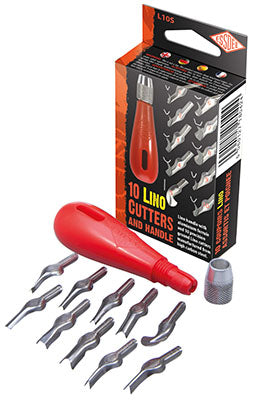 Essdee 10 Lino Cutters and Handle