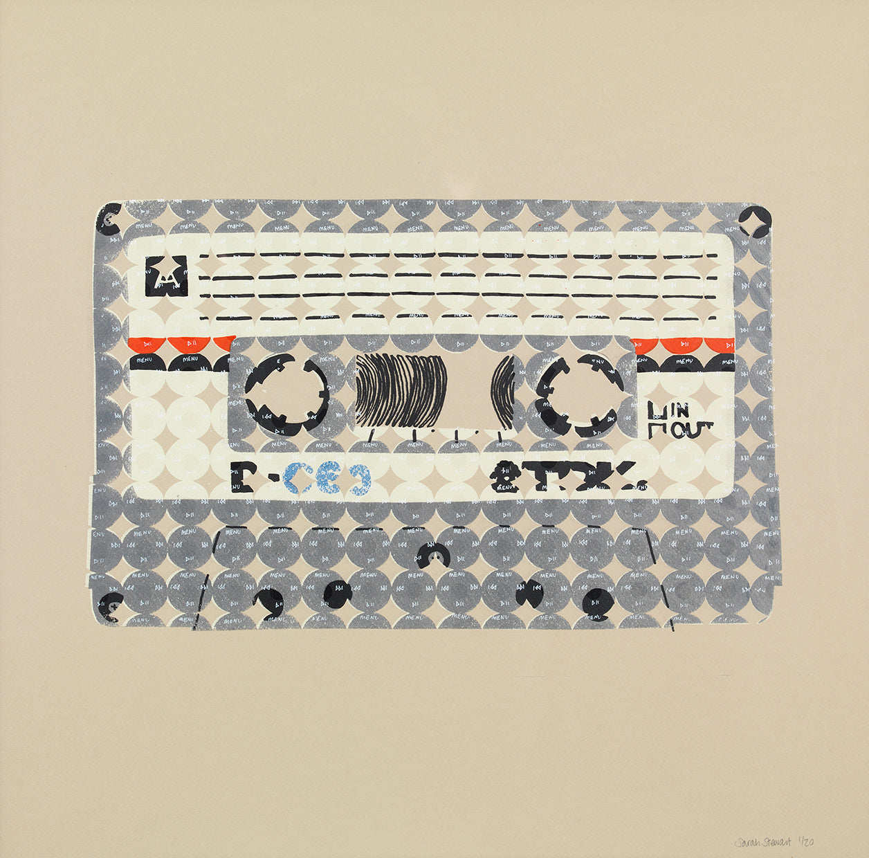 Limited Edition Cassette Silkscreen Print