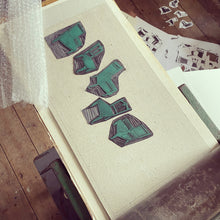 Musical Chairs Linocut Print