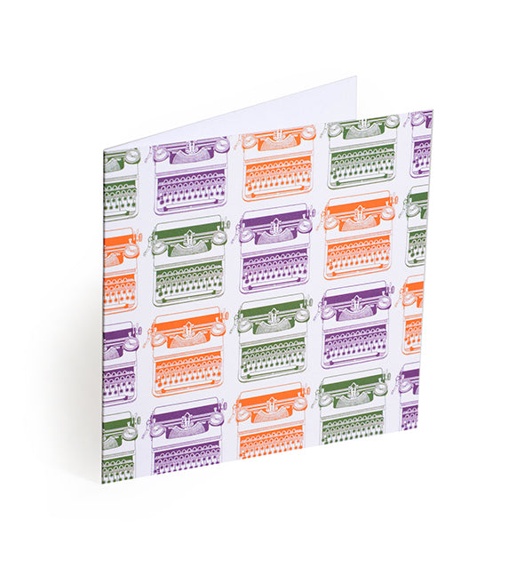 Typewriter Pattern Greetings Card