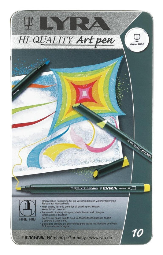 Lyra Hi-Quality Art Pen 10 Tin