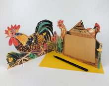 Chickens Concertina Die Cut Card by Mark Hearld