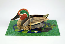 Alice Melvin Pop Out Bird Card - Teal