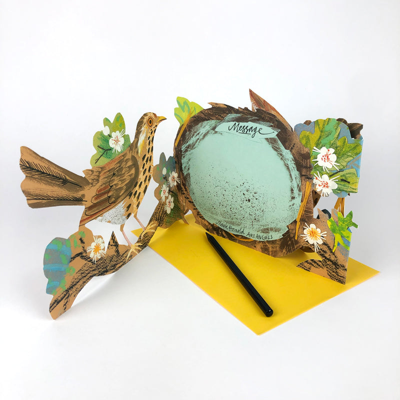Nest Concertina Die Cut Card by Mark Hearld