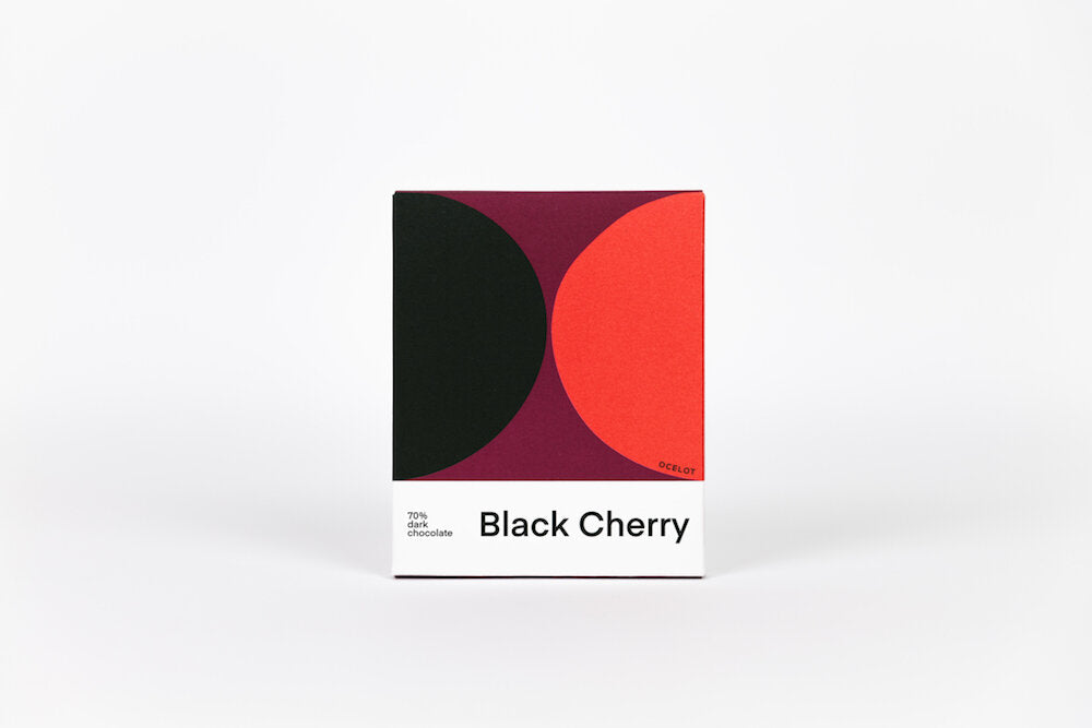 Ocelot Black Cherry Organic Dark Chocolate