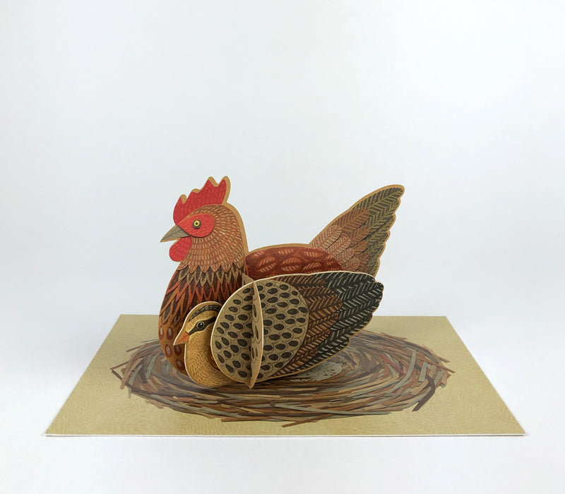 Alice Melvin Pop Out Pets Card - Chicken