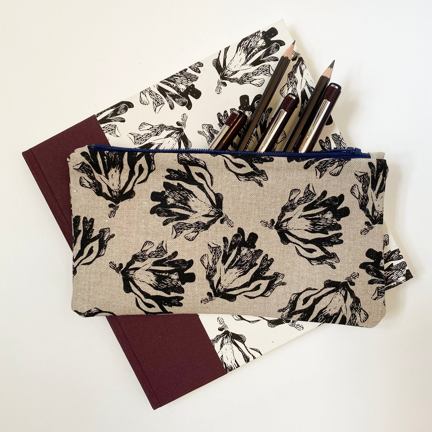 Screen Printed Square Hardbound Notebook (2 Colourways)