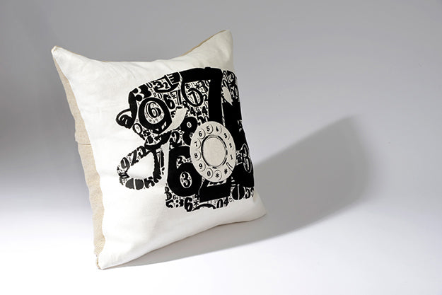 Screen Printed Telephone Cushion