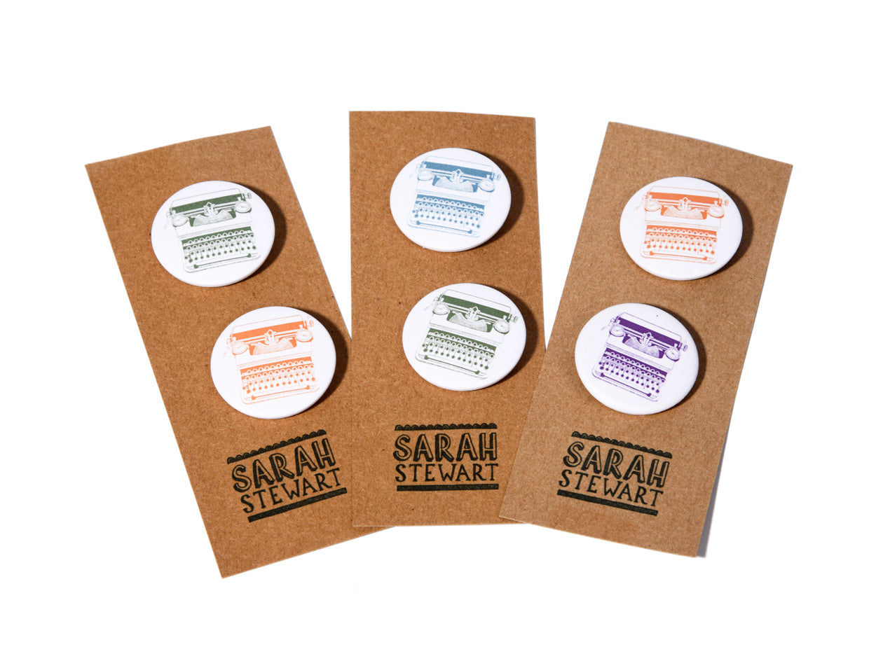 Typewriter Badges