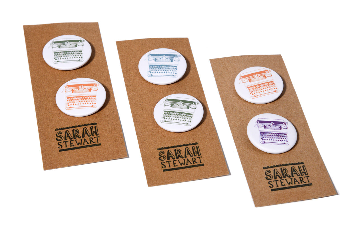 Typewriter Badges