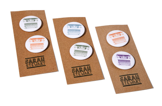 Typewriter Badges