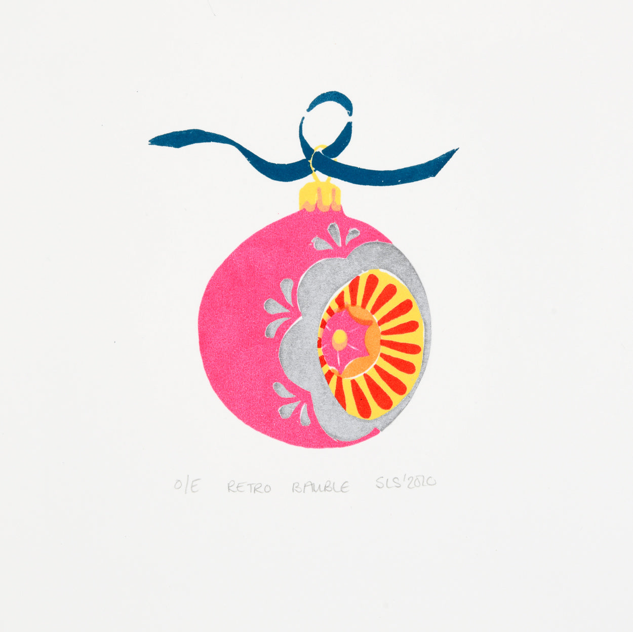 Retro Bauble Print