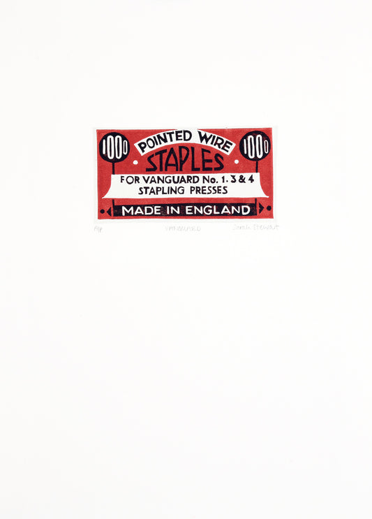 Vanguard Reduction Linocut Print