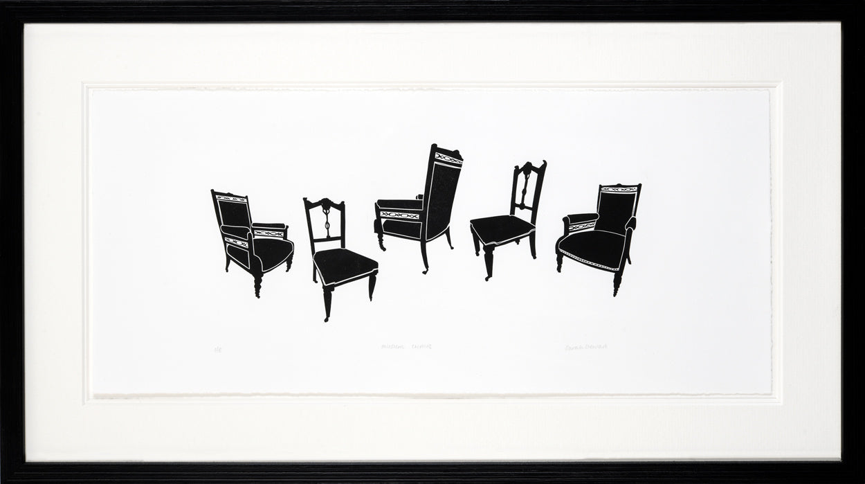 Musical Chairs Linocut Print