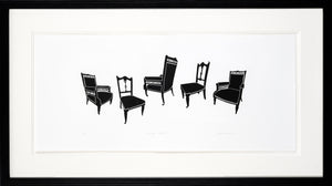 Musical Chairs Linocut Print