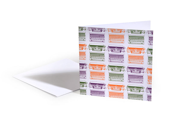 Typewriter Pattern Greetings Card